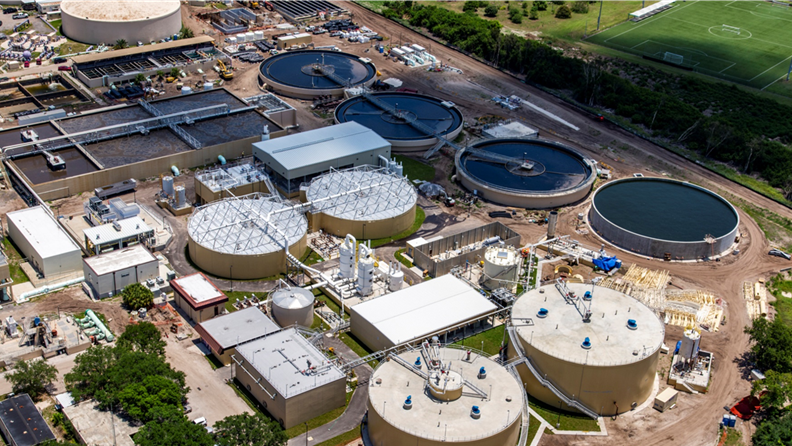 Aerial of treatment plant